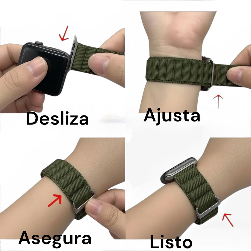 Pulsera - Alpine Loop verde oliva para Apple Watch