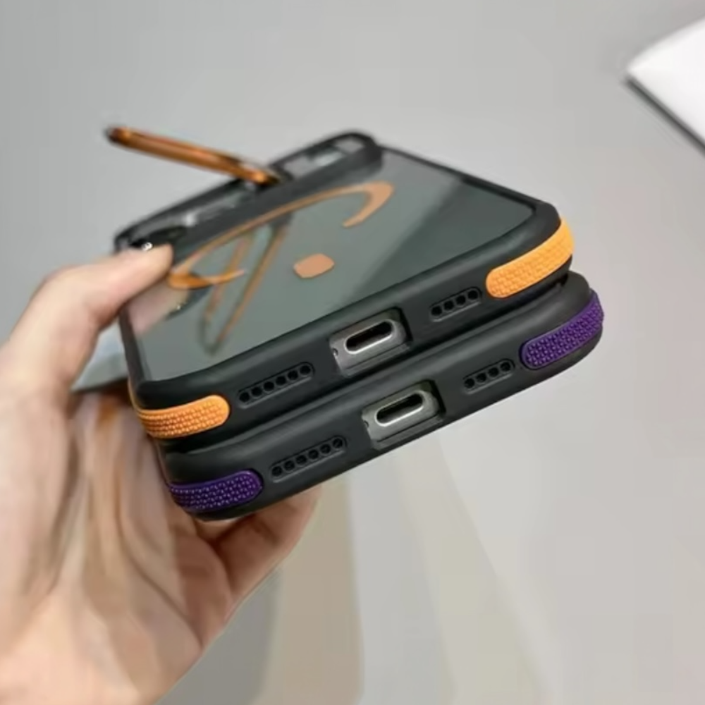 Estuche - Gravity Ridge de lujo negro con anaranjado para iPhone iPhone 17 Air