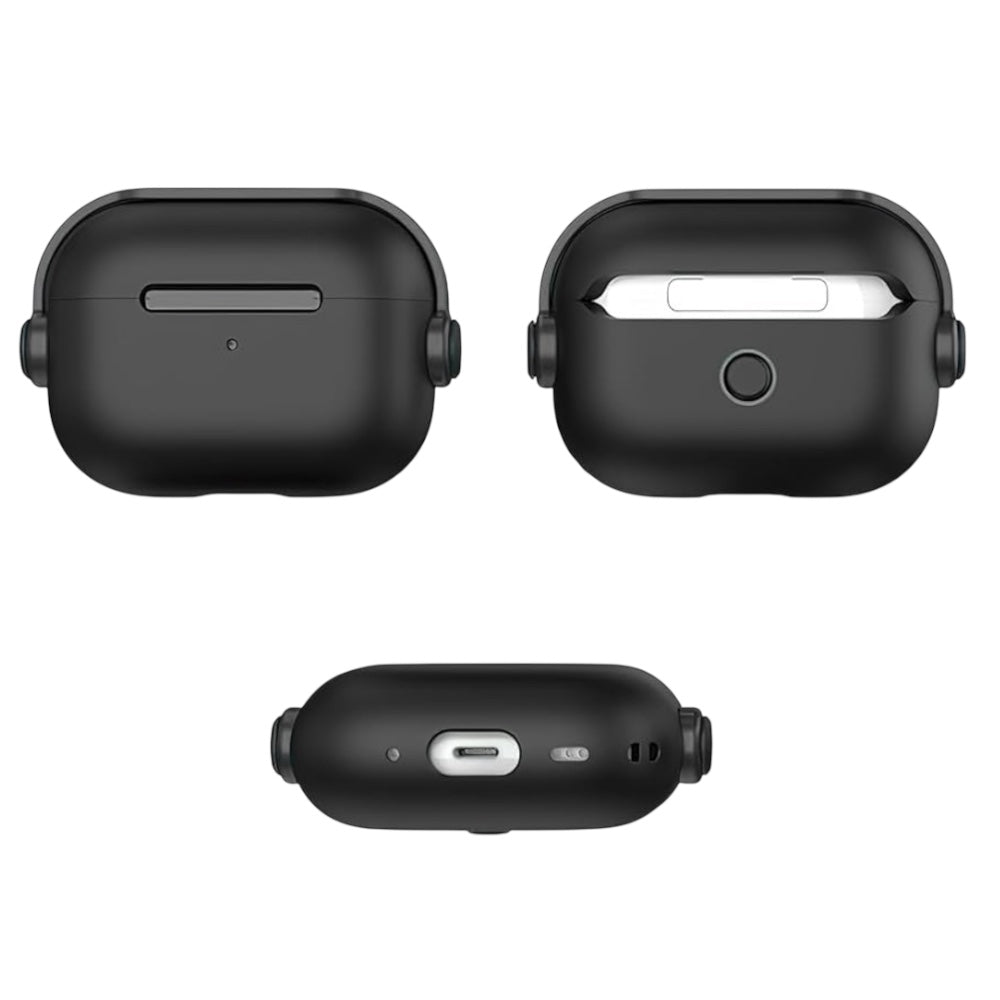 Estuche – Dabuna con simulación audífonos antishock Negro para AirPods Pro 1 y 2
