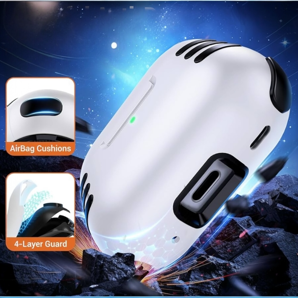 Estuche – Maxjoy Protective antishock Blanco para AirPods Pro 1 y 2