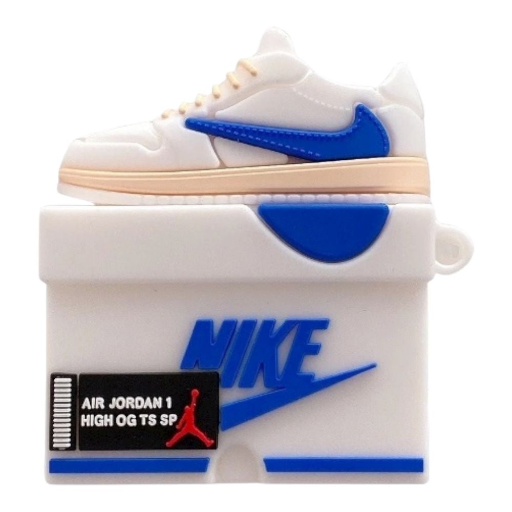 Estuche – Tenis Jordan Blanco y Azul para AirPods 3