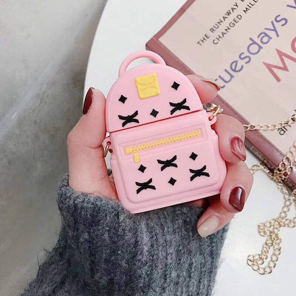 Estuche – Mochila Rosada para AirPods 1 y 2
