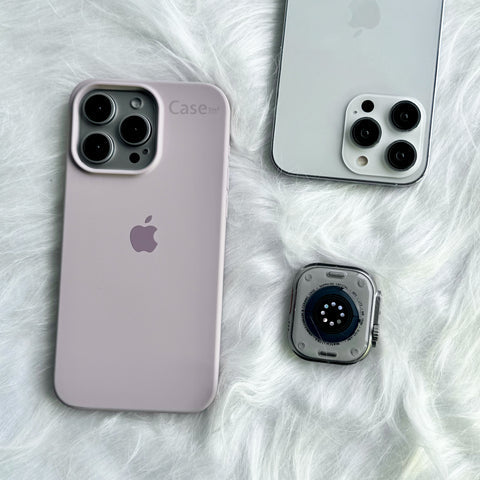 Estuche – Silicona Suave Gris para iPhone 16 Pro Max
