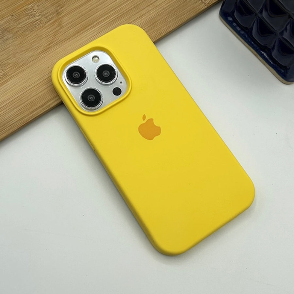 Estuche – Silicona Suave amarillo para iPhone 12 Pro Max