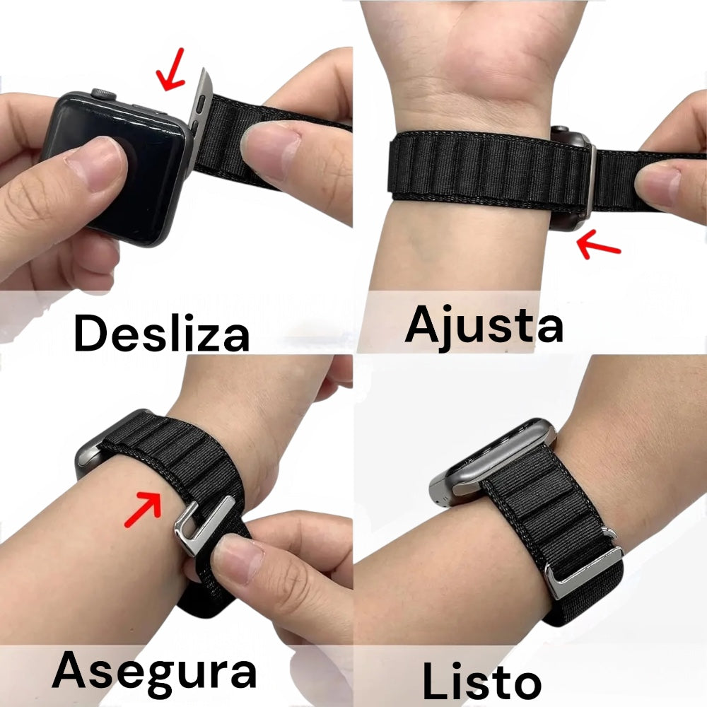 Pulsera - Alpine Loop negro para Apple Watch