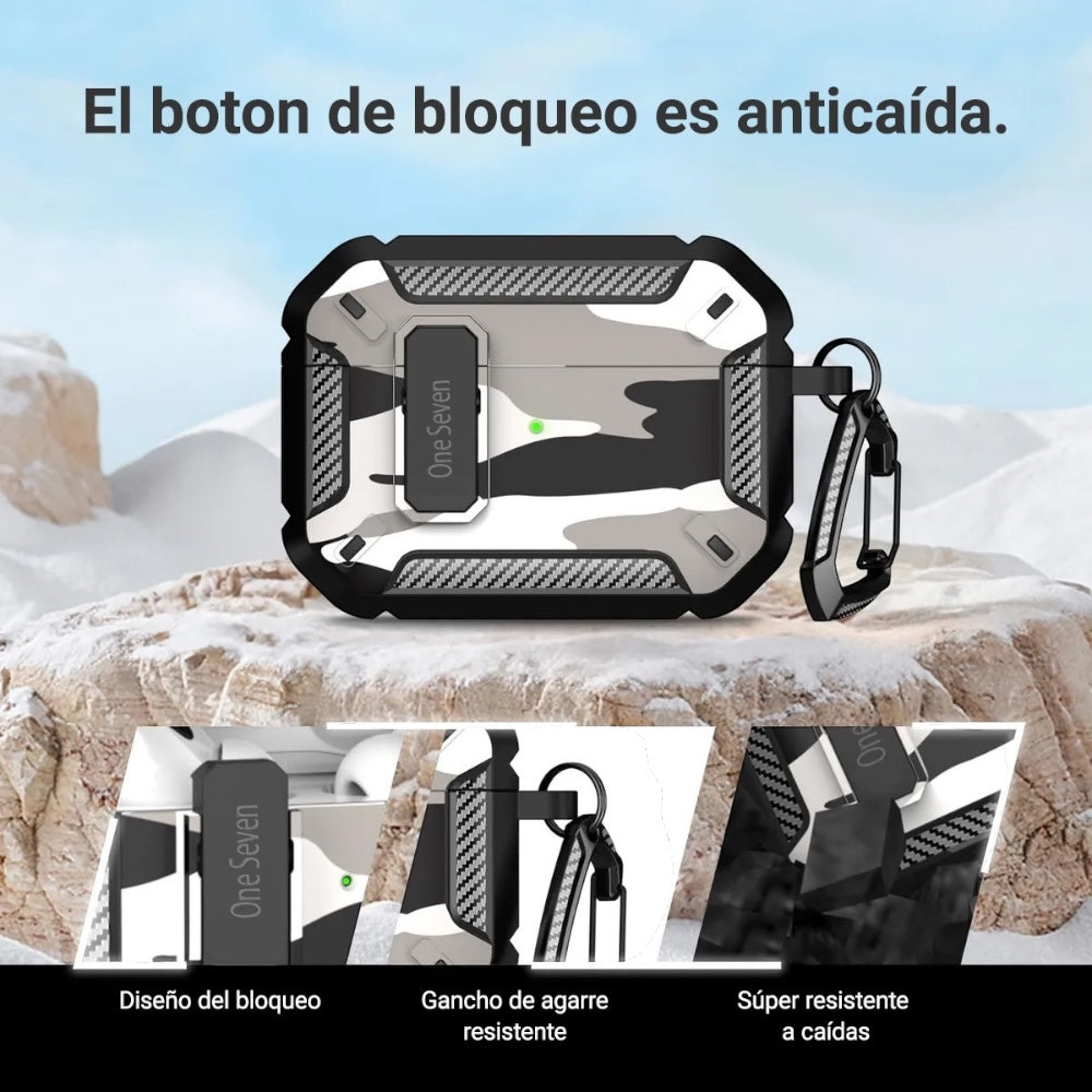 Estuche – Militar case gris antishock para AirPods 4