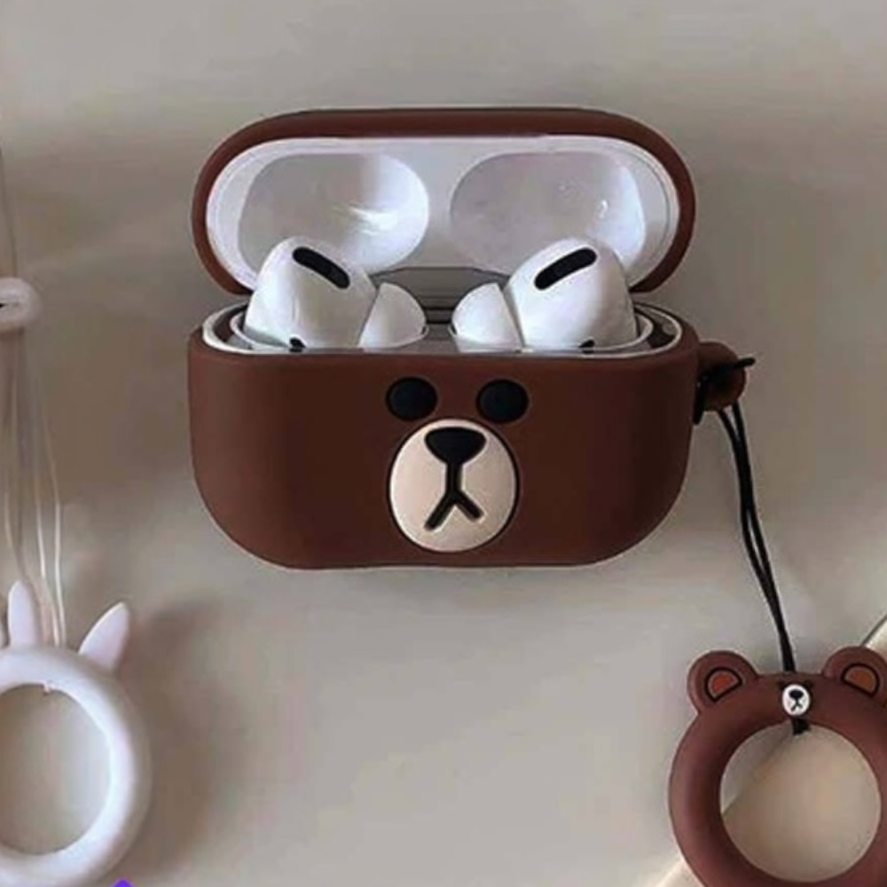 Estuche - Oso escandaloso Brown para AirPods Pro 1 y 2