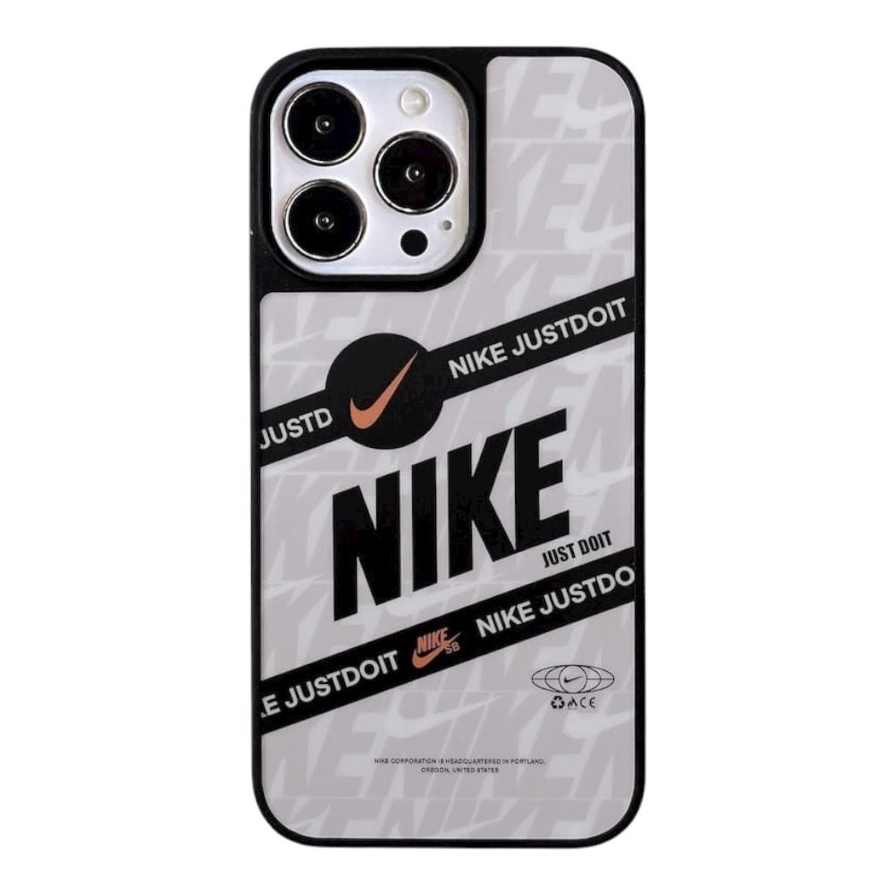 Estuche - Nike Just Do It Logo Deportivo Negro Blanco para iPhone 16