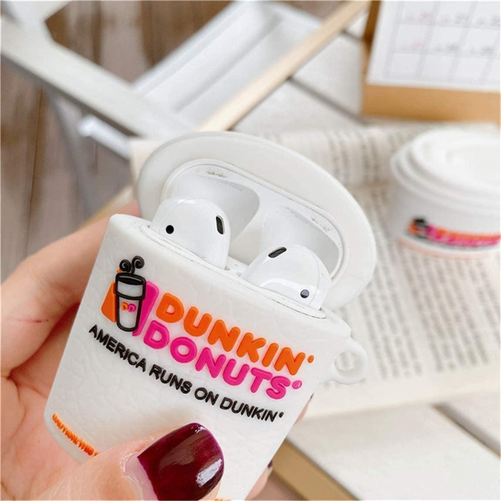 Estuche – Dunkin Donuts vaso blanco para AirPods 1 y 2
