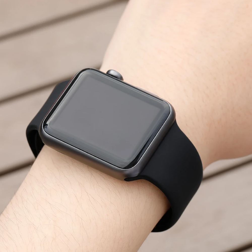 Pulsera - Silicón negro para Apple Watch