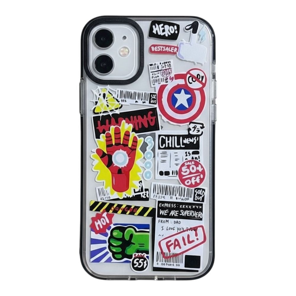 Estuche – Avengers Stickers para iPhone 16