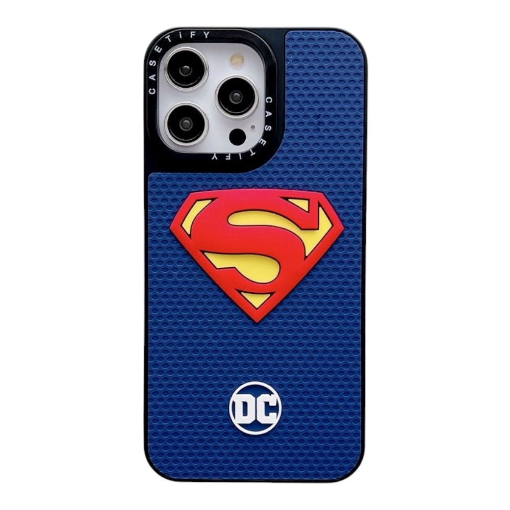 Estuche - DC Comics Superman Logo Escudo 3D Azul para iPhone 16