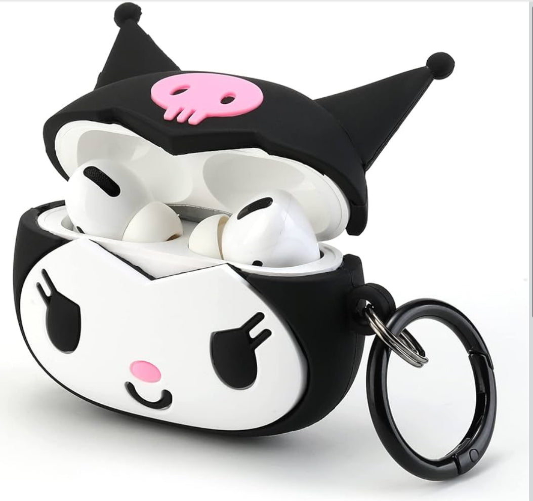 Estuche – Kuromi con Aro para AirPods Pro 1 y 2