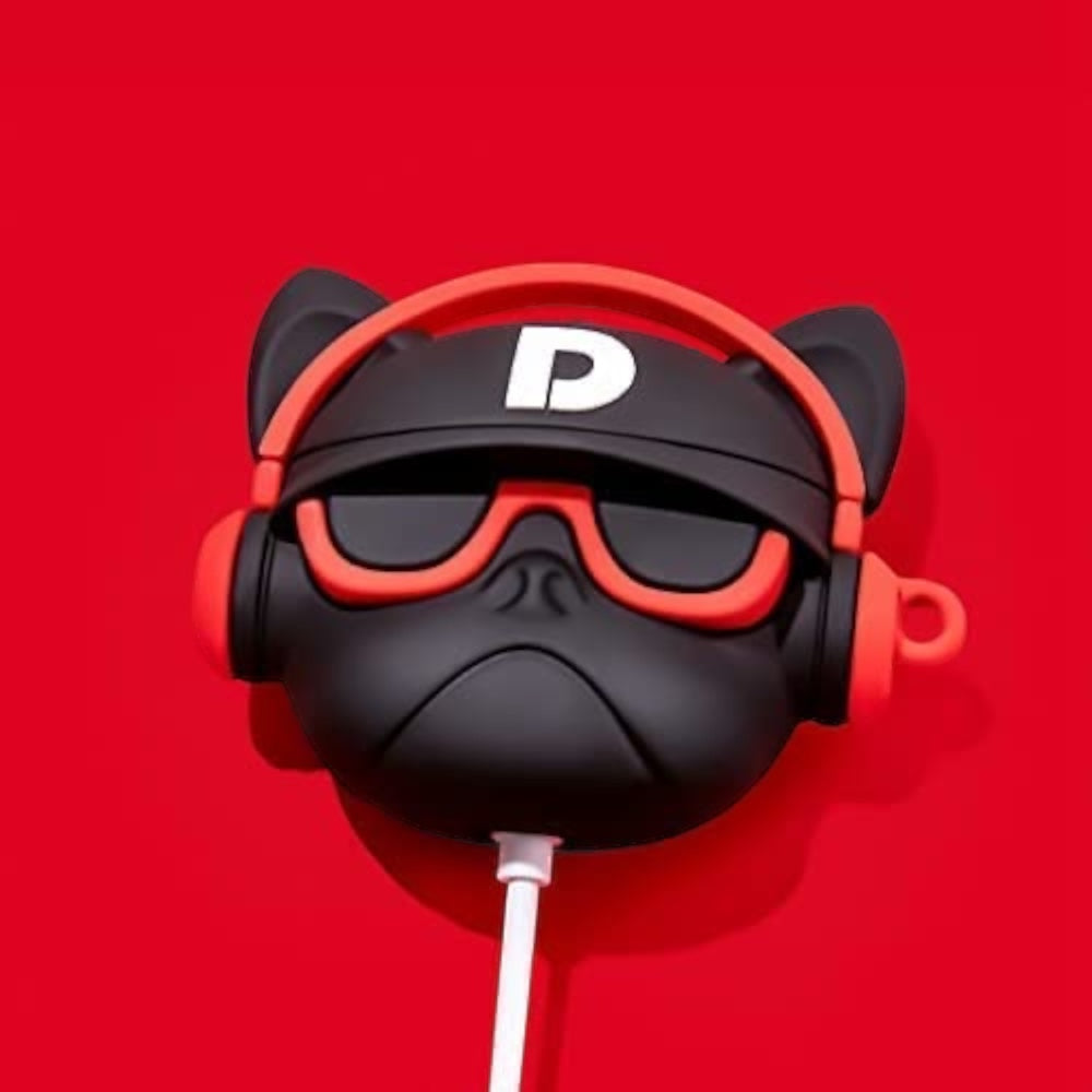 Estuche – Perrito Pug DJ para AirPods 1 y 2