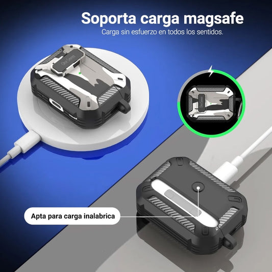 Estuche – Militar case gris antishock para AirPods 4