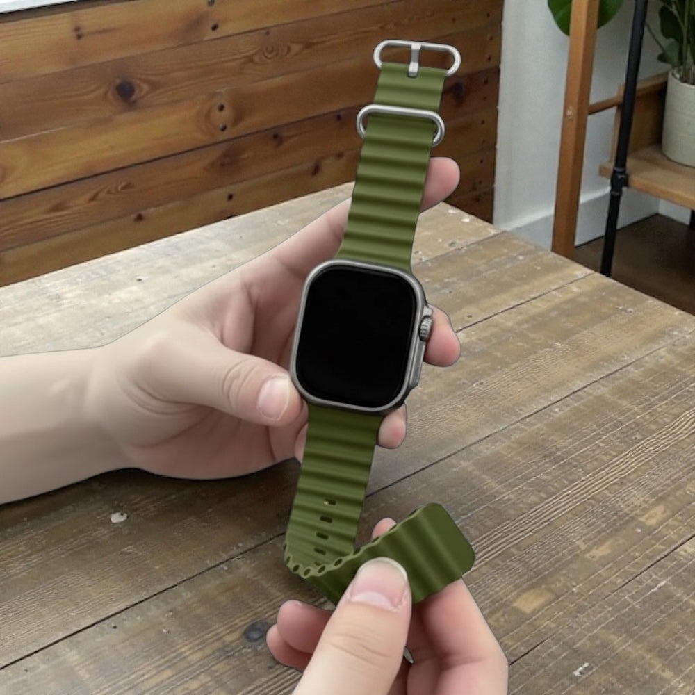 Pulsera - Ocean Band verde oliva para Apple Watch