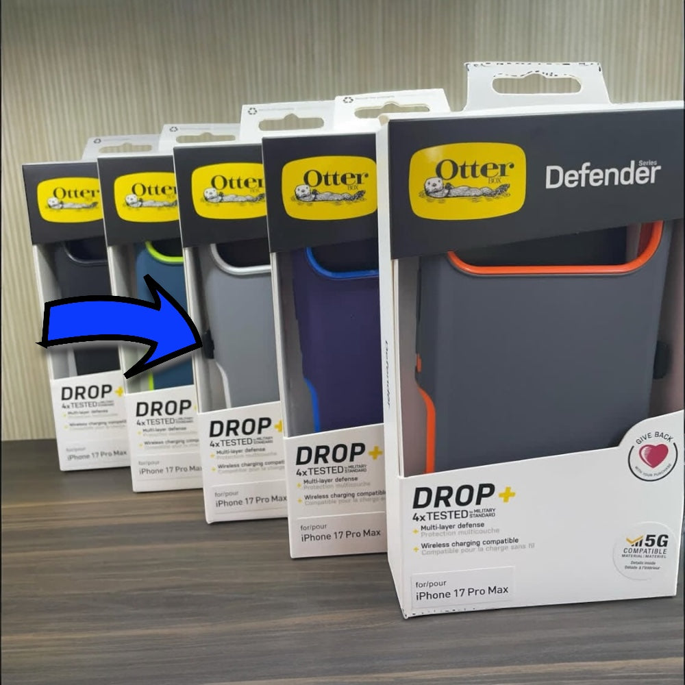 Estuche - Otter box original gris con blanco para iPhone 17 normal