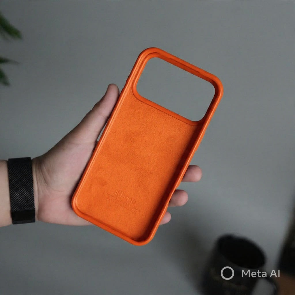 Estuche – Silicona Suave Naranja para iPhone 17 Pro Max