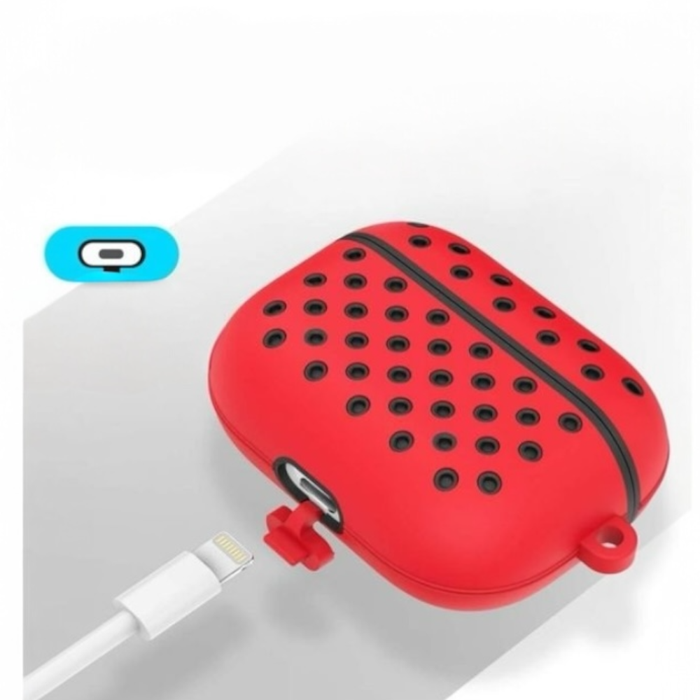 Estuche – Deportivo Nike rojo con negro para AirPods Pro 1 y 2