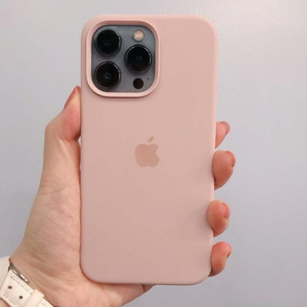 Estuche – Silicona Suave Rosado arena para iPhone 12 Pro