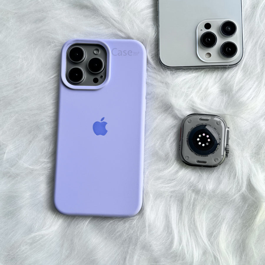 Estuche – Silicona Suave Lavender para iPhone 14 Pro