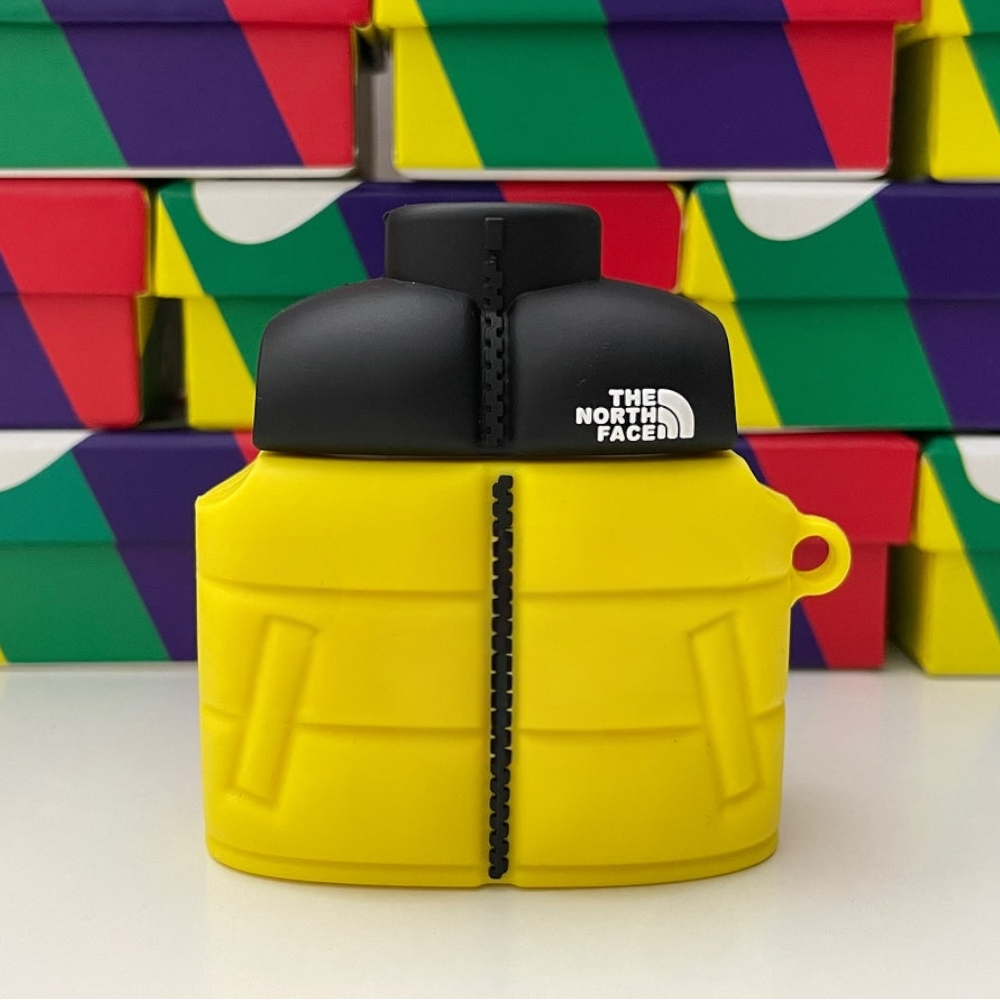 Estuche – Chaleco The North Face Amarillo para AirPods Pro 1 y 2