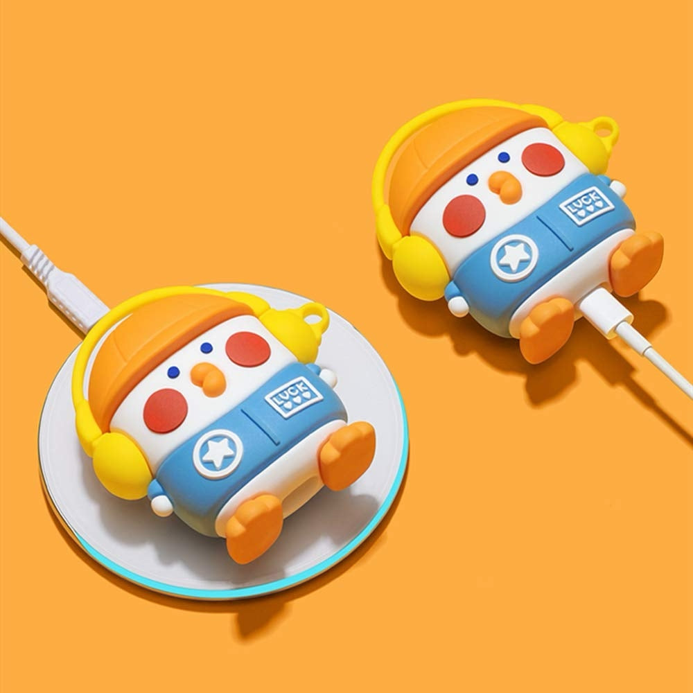 Estuche – Cute Duck con audífonos para AirPods Pro 1 y 2