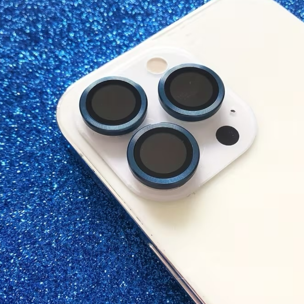Protectores de cámara - Aros metal Azul titanium
