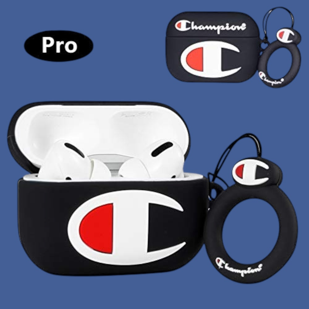 Estuche – Champion negro para AirPods Pro 1 y 2