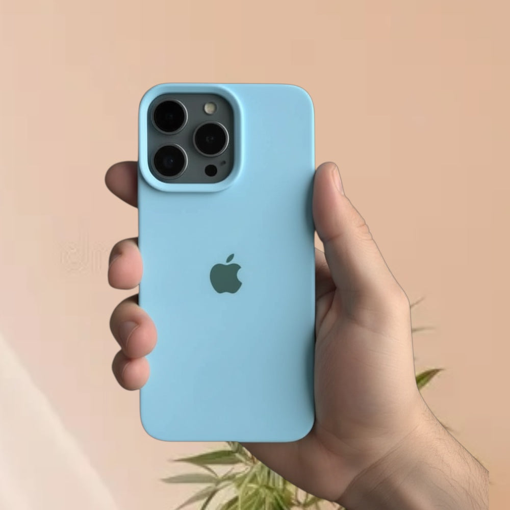 Estuche – Silicona Suave celeste claro para iPhone 16 normal