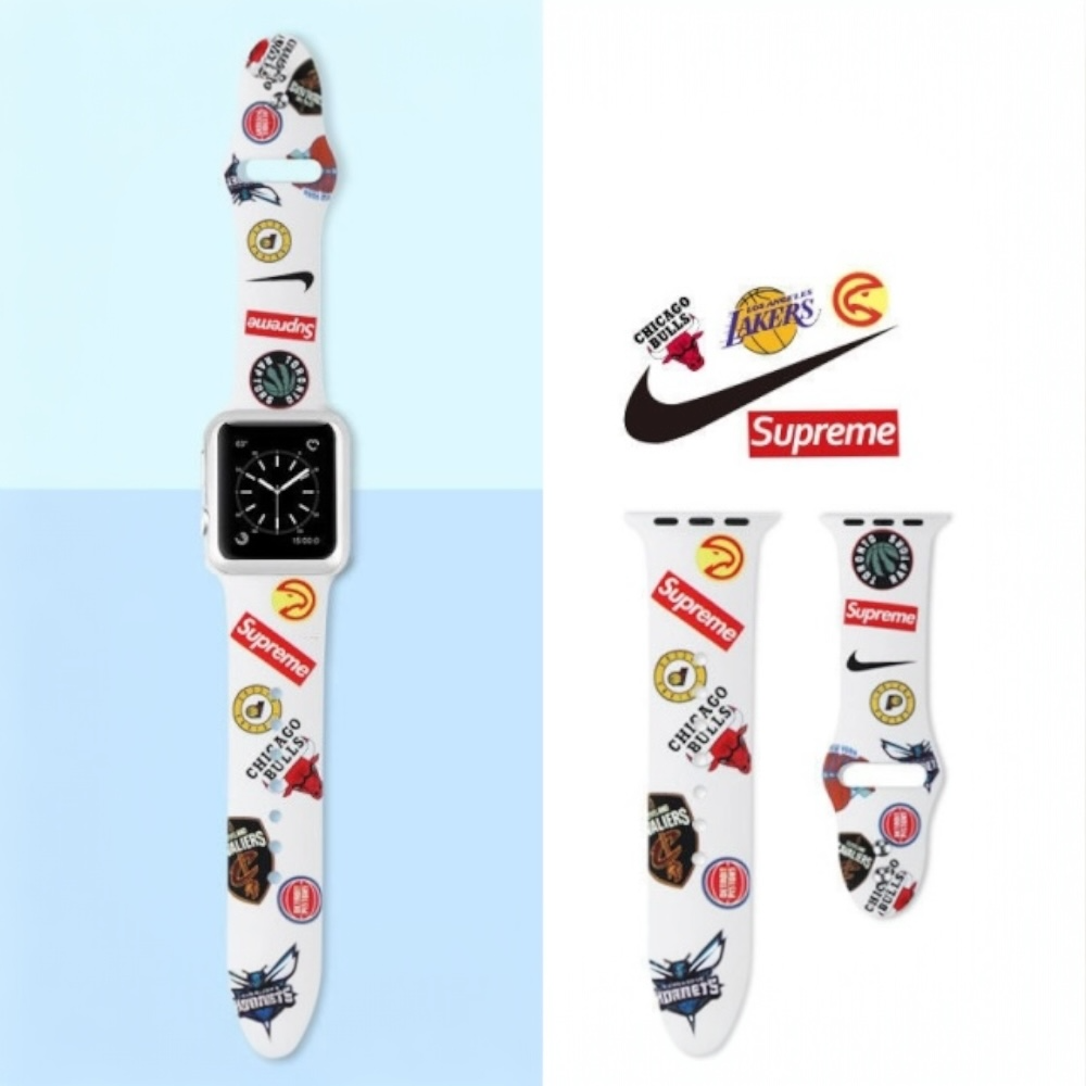 Pulsera - NBA equipos deportiva blanco para Apple Watch