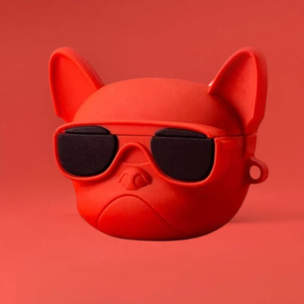 Estuche – Perrito Pug con Lentes para AirPods Pro 1 y 2