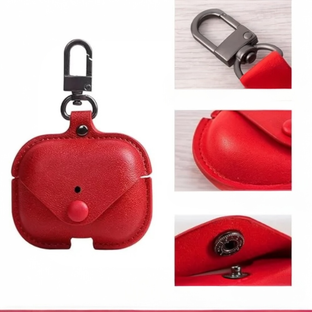 Estuche – Cuero Rojo para AirPods Pro 1 y 2