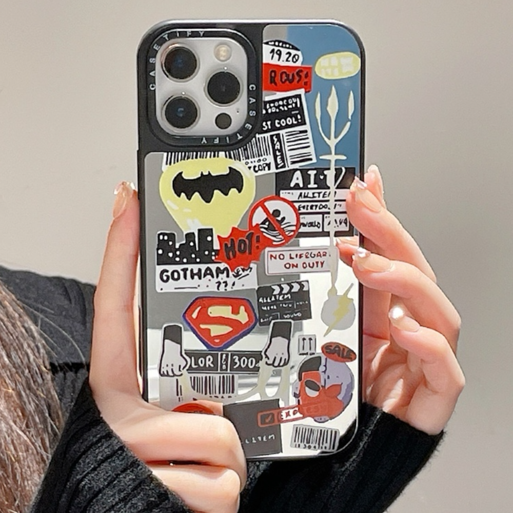 Estuche - DC Heroes Collage para iPhone XR