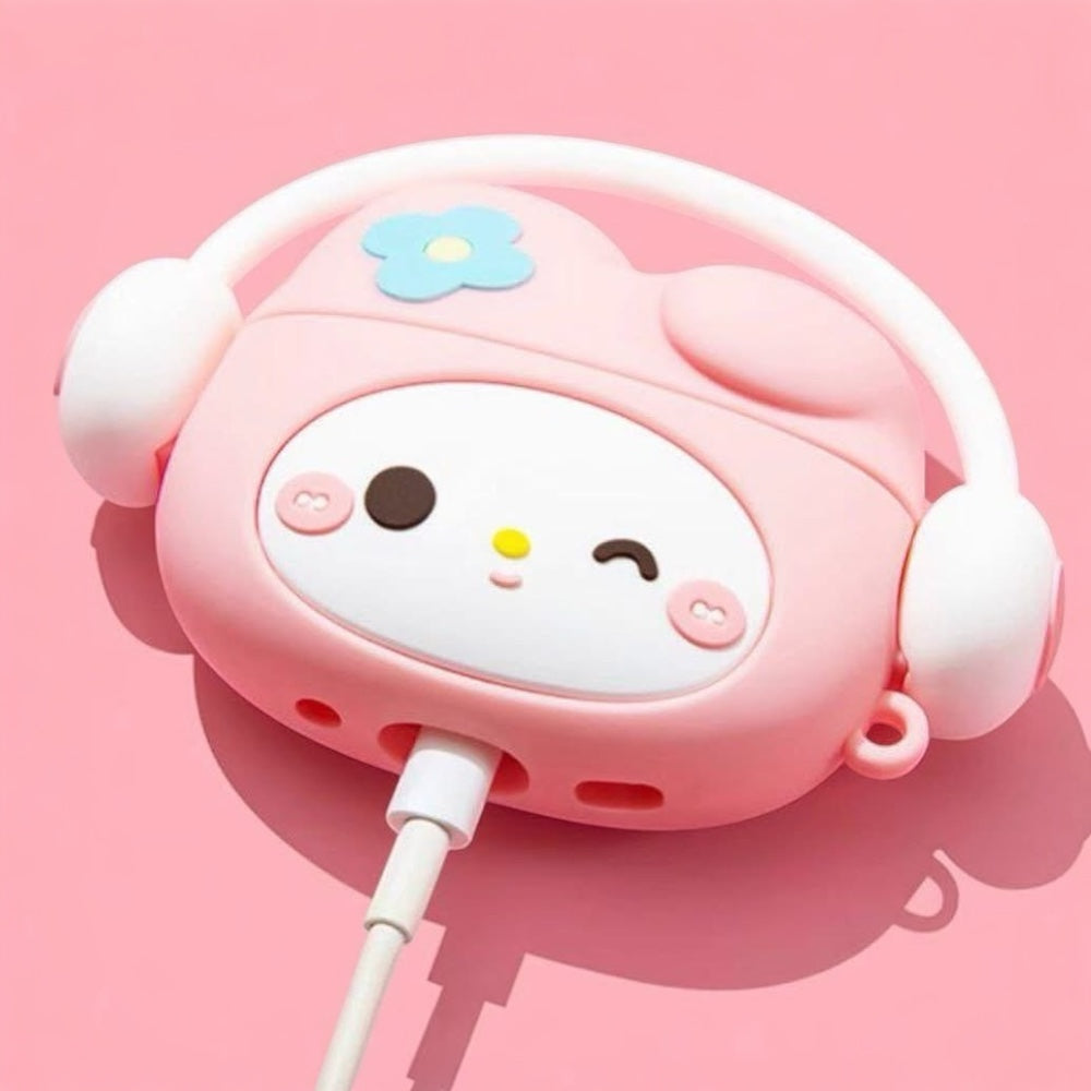 Estuche – My Melody con Audífonos Rosados para AirPods Pro 1 y 2