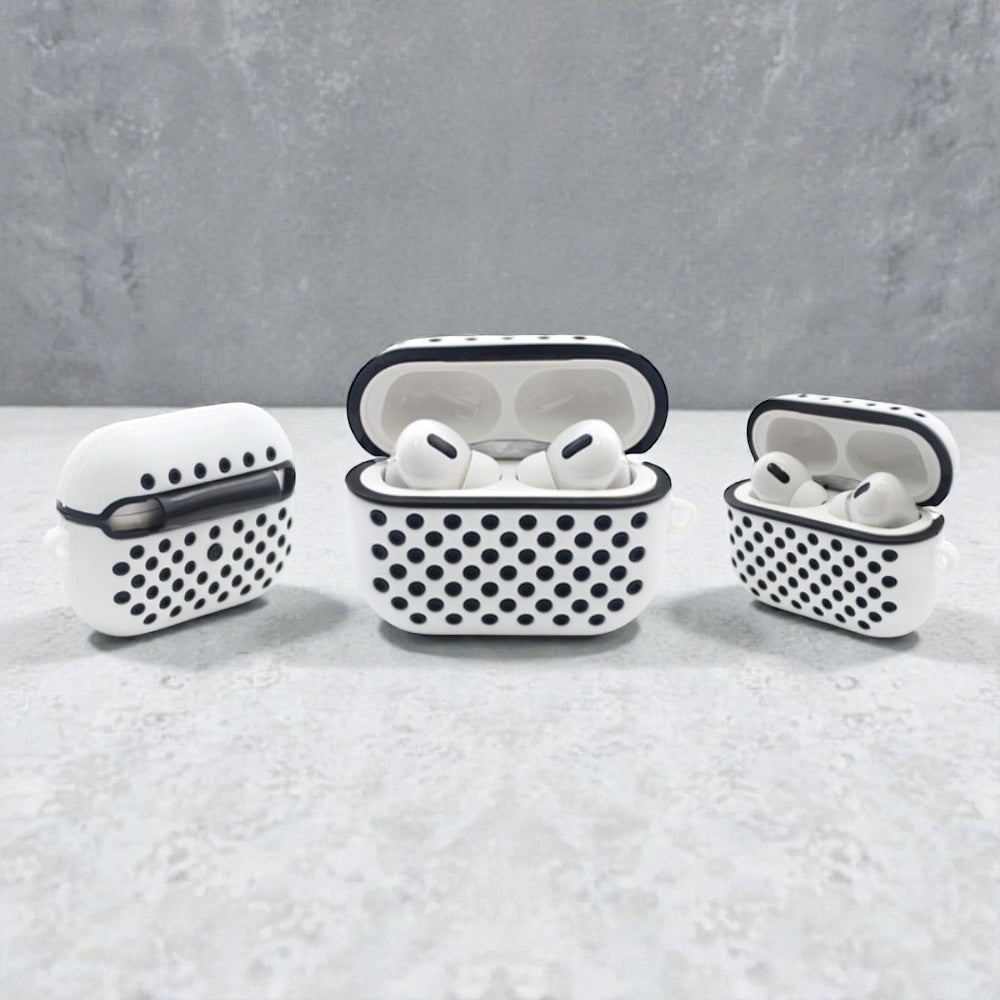 Estuche – Deportivo Nike blanco con negro para AirPods Pro 1 y 2