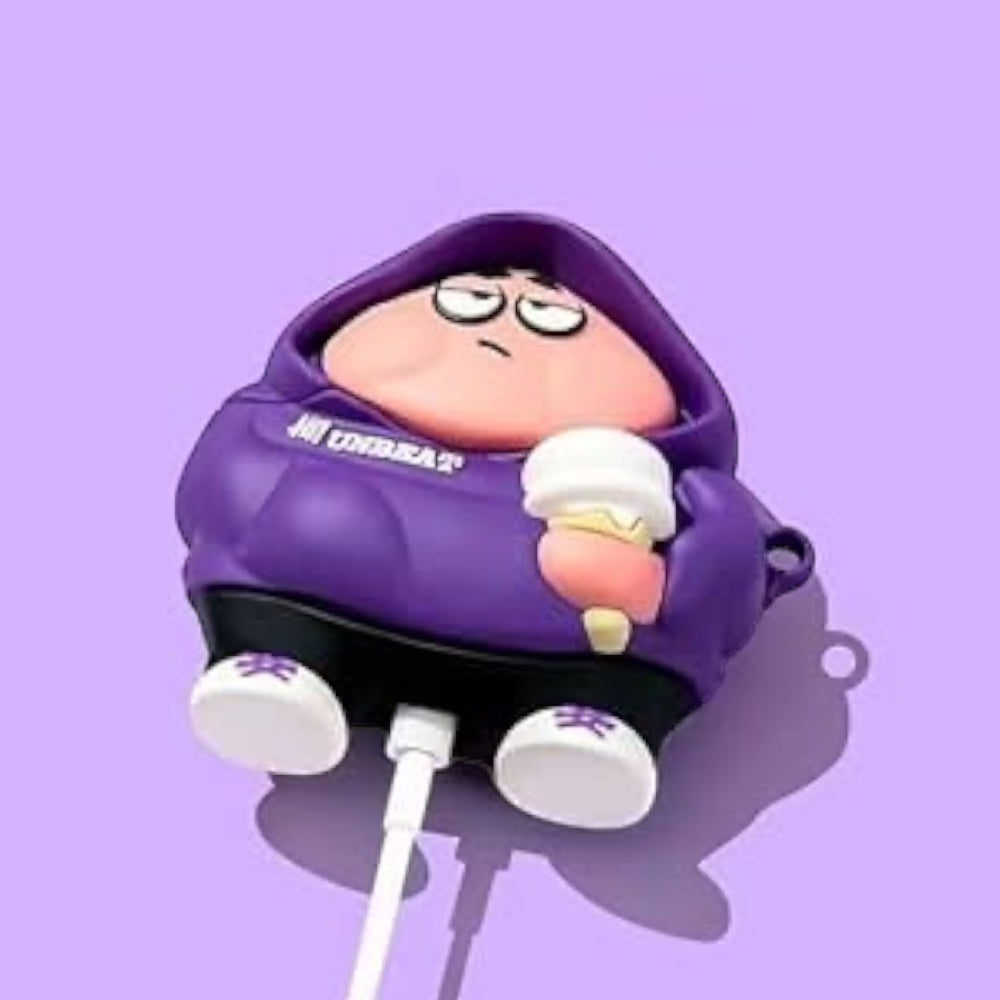 Estuche – Patricio con Sudadera Morada y Helado para AirPods Pro 1 y 2