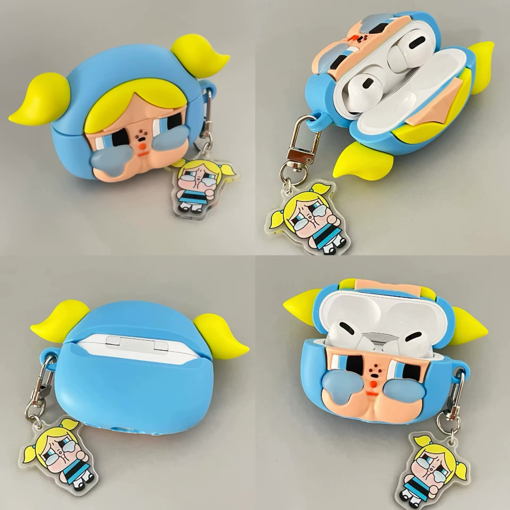 Estuche – Bombón Azul Bubbles para AirPods 4