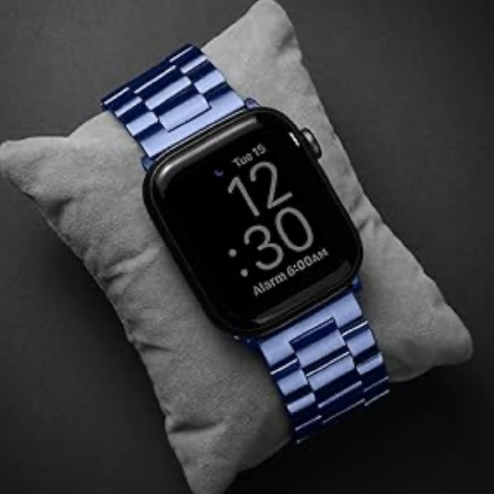 Pulsera - Eslabón metal azul para Apple Watch