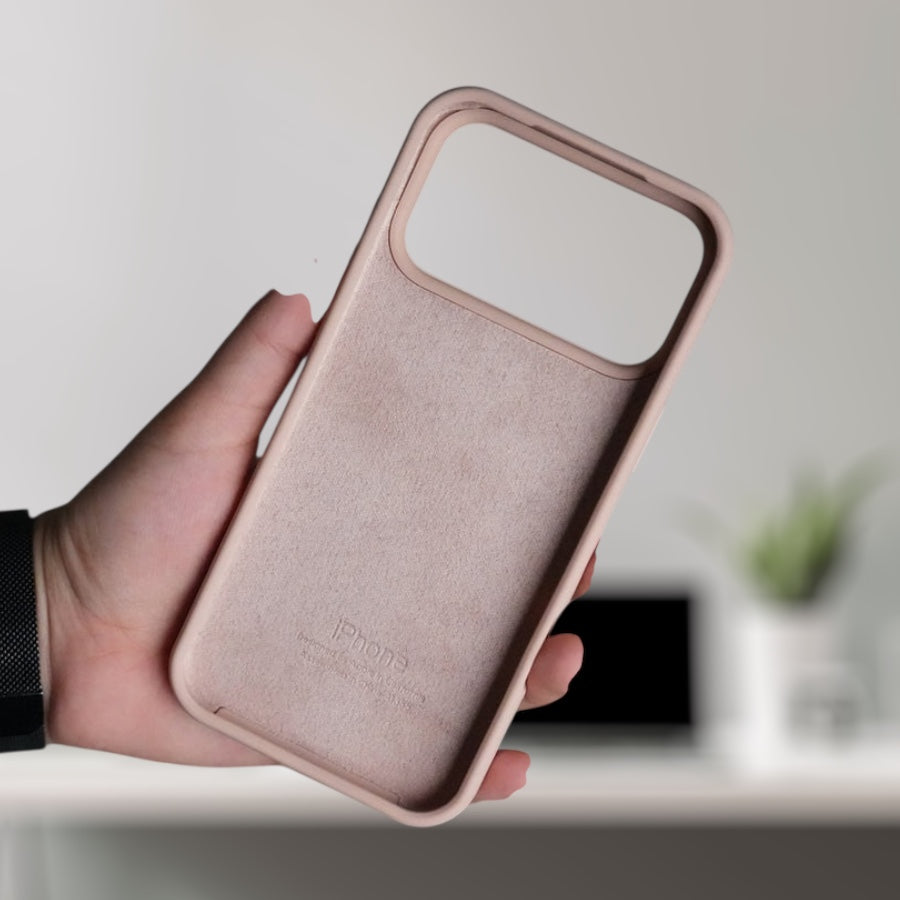 Estuche – Silicona Suave Rosado arena para iPhone 17 Air
