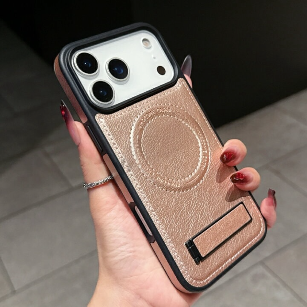 Estuche - Cuero Elegance con Soporte Rosado para iPhone 17 Air