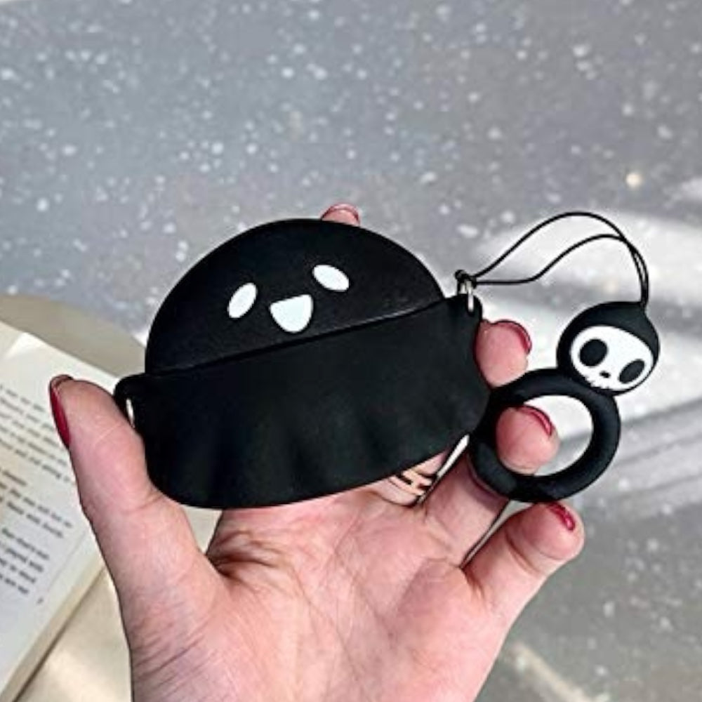Estuche – Fantasmita negro con Aro para AirPods Pro 1 y 2