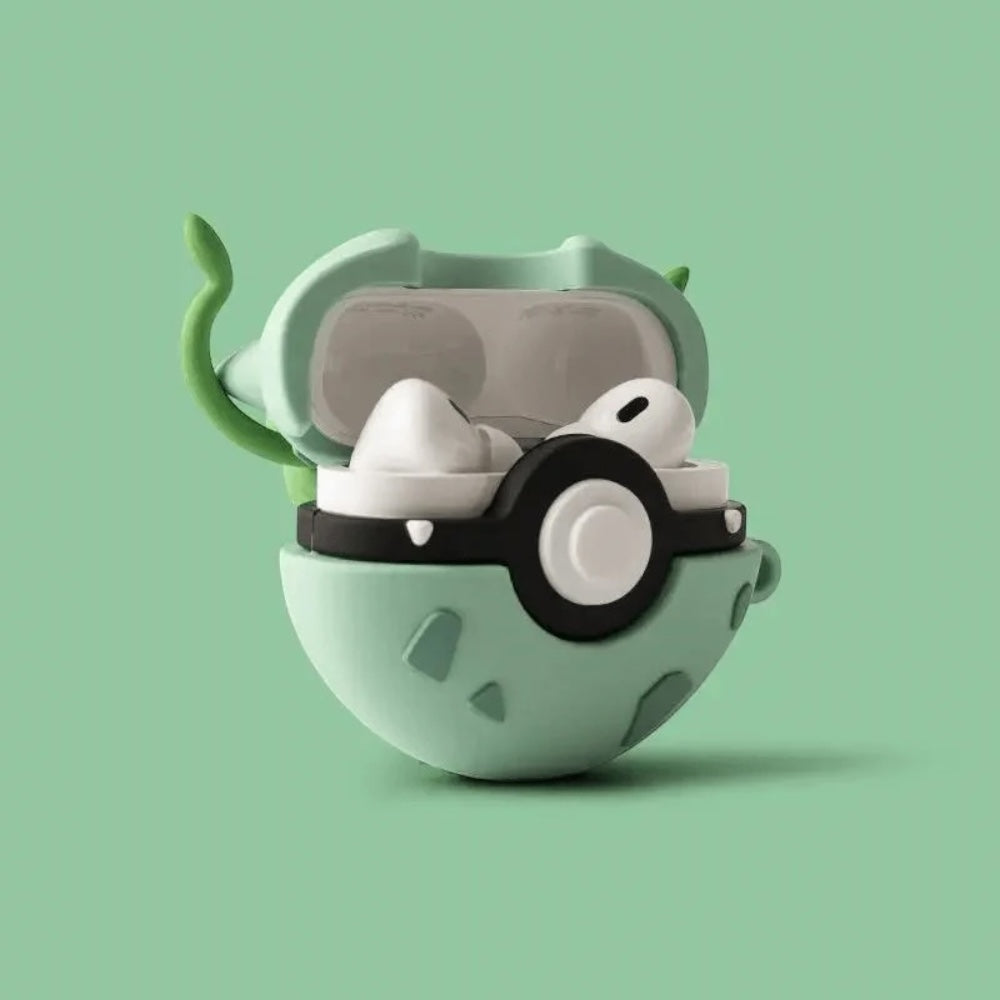 Estuche – Pokemon Bulbasaur Pokéball Para AirPods 4 Verde