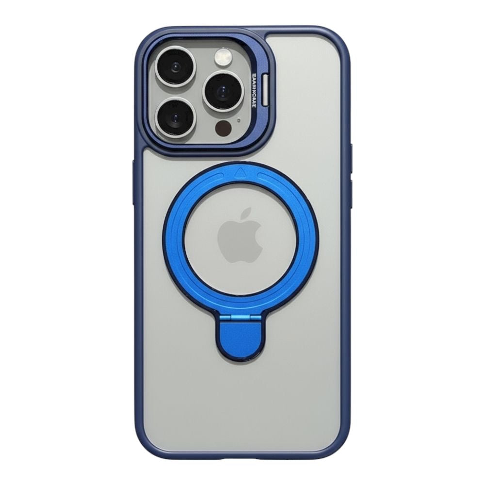 Estuche - Magnético con Anillo Soporte Azul para iPhone 16 Pro Max