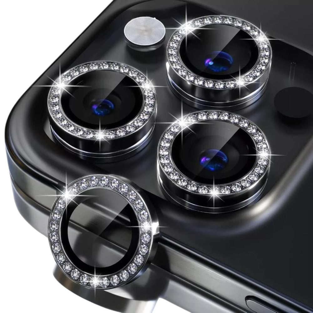 Protectores de cámara - Aros con diamantes  negro
