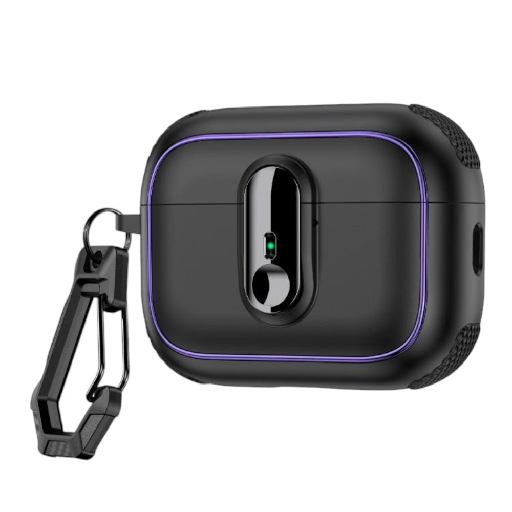 Estuche – Armor Magnetic negro con morado para AirPods Pro 1 y 2