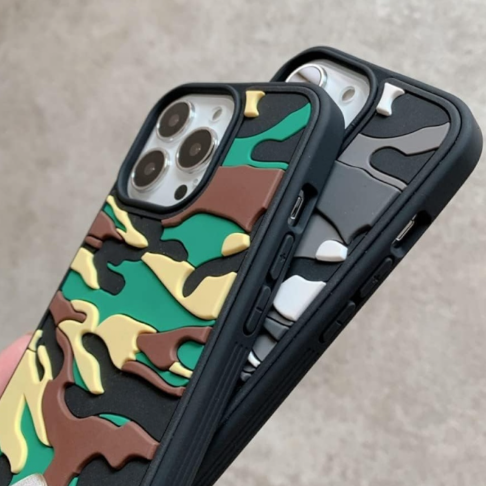 Estuche - Camuflaje verde para iPhone 12 normal