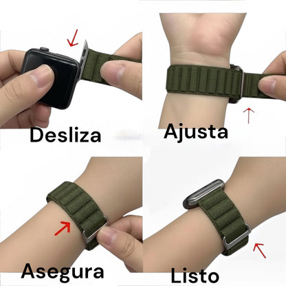 Pulsera - Alpine Loop verde oliva para Apple Watch