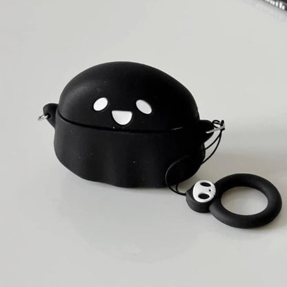 Estuche – Fantasmita negro con Aro para AirPods Pro 1 y 2