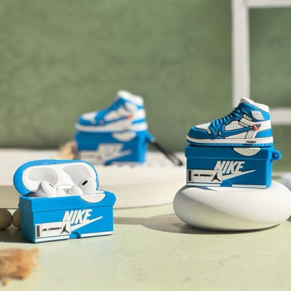 Estuche – Sneaker Box Azul Jordan para AirPods Pro 1 y 2
